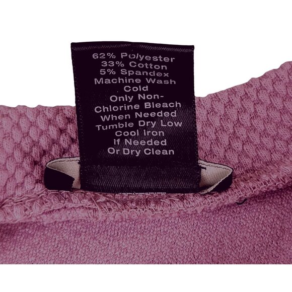 Ann Taylor Factory Top Womens Purple Plum Knit Blouse size Medium  JH1540 - Picture 4 of 4